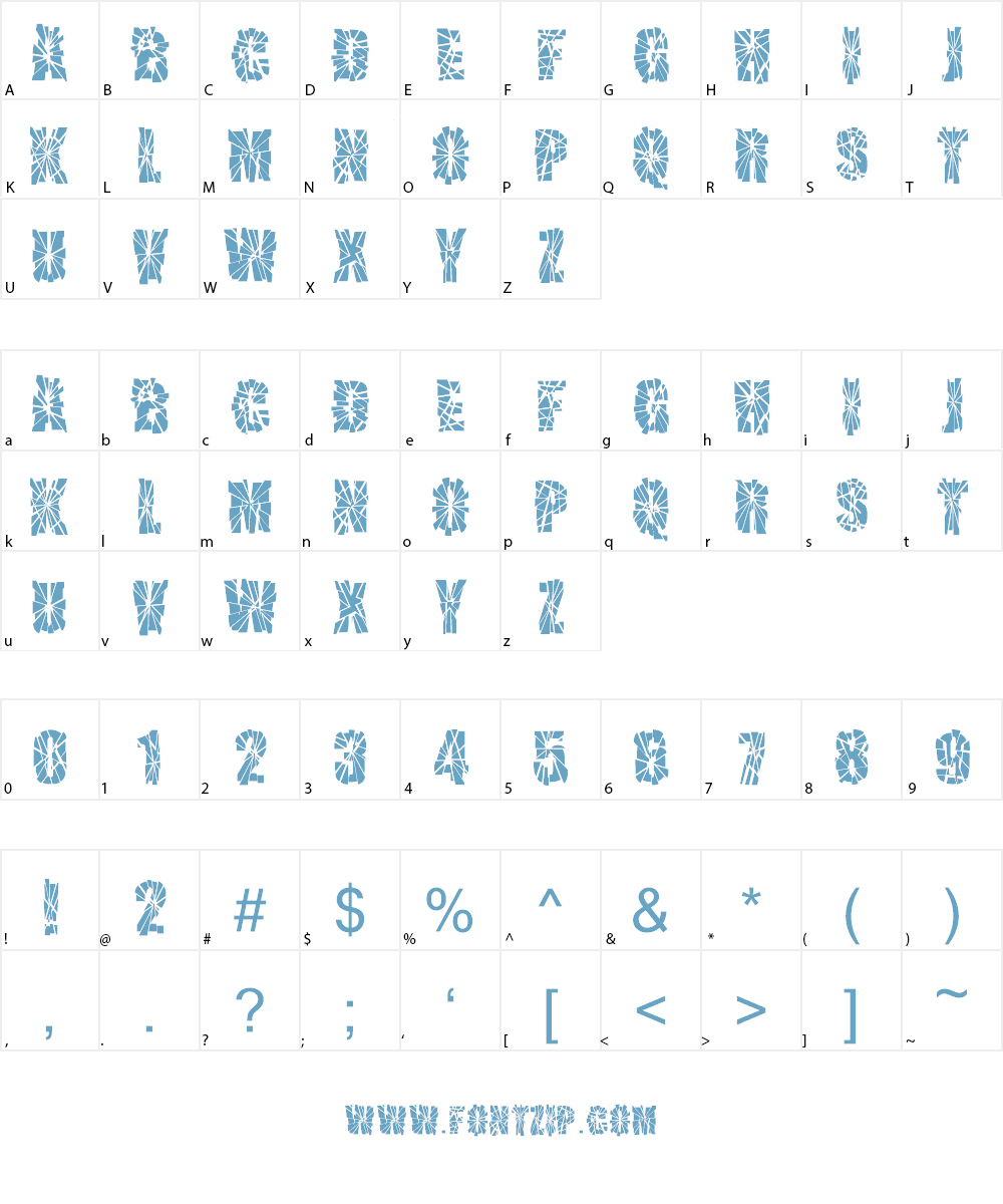 SNIPER SHOT Font Character